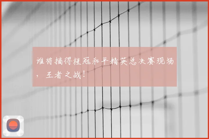 谁将摘得桂冠和平精英总决赛现场，王者之战！